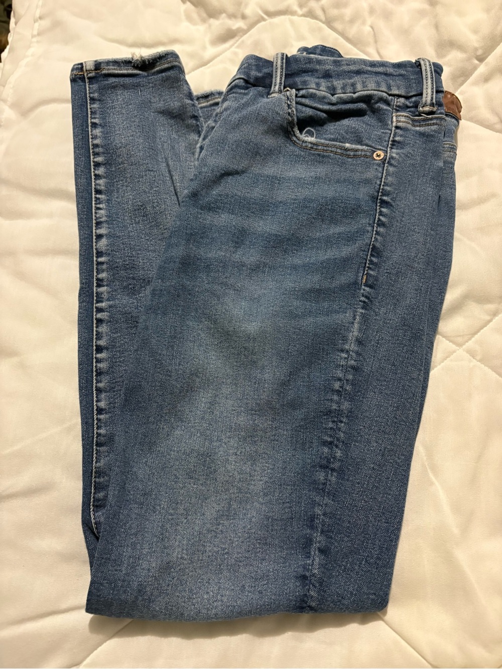 American Eagle Outfitters Women's Blue Jeggings - Classic Mid Wash
